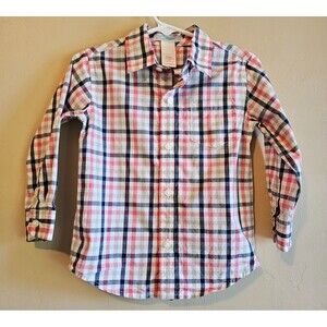 JANIE AND JACK 18-24M BOYS blue red plaid button down shirt